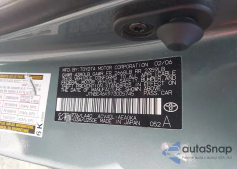 2007 Toyota Camry Xle from USA, damaged, VIN JTNBE46K973005745